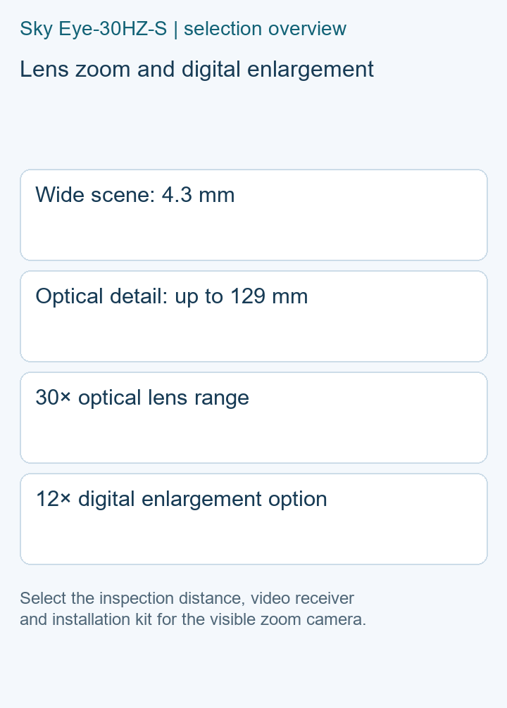 Sky Eye-30HZ-S optical and digital zoom selection
