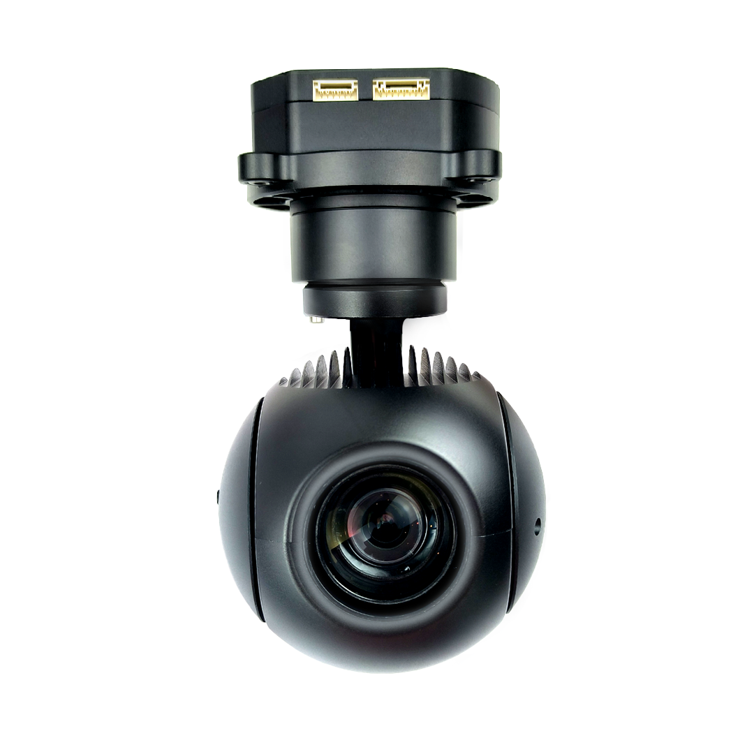 TOPOTEK DIY10S62-E front view with the zoom lens and upper mounting assembly