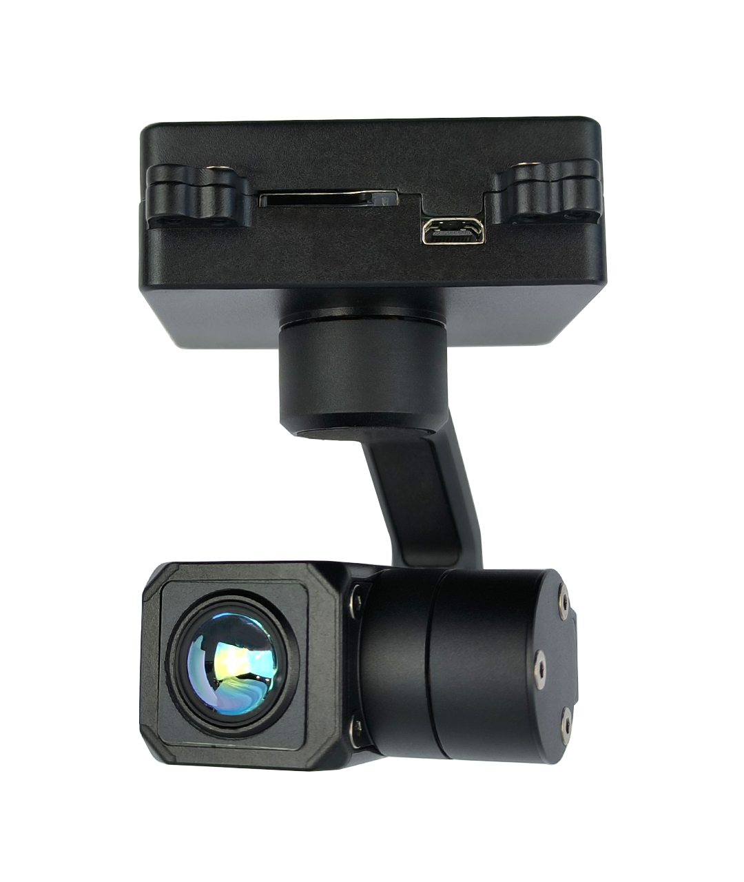 Compact TOPOTEK KHP640M5 thermal camera and upper three-axis mounting assembly