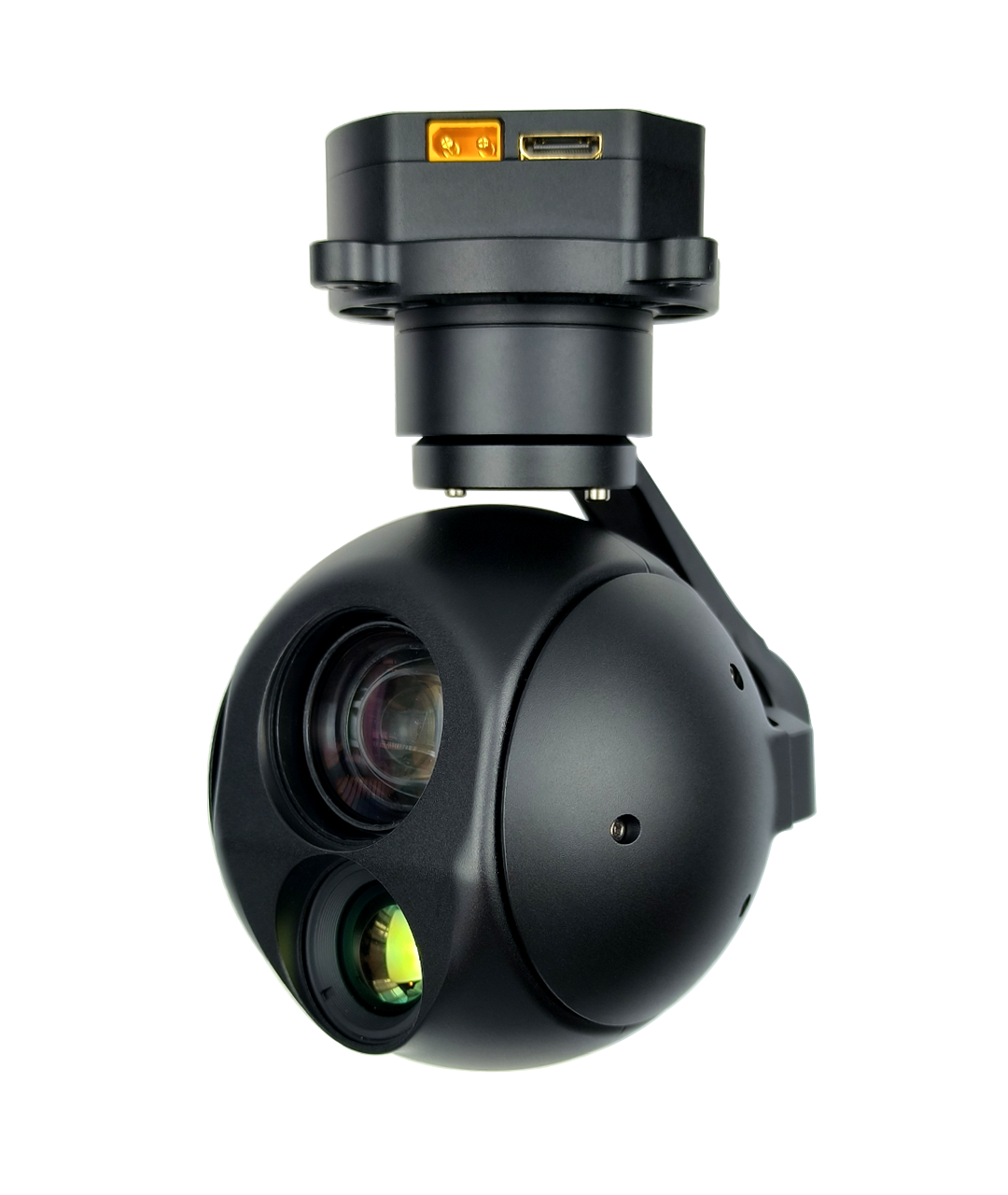 TOPOTEK DIY10G619-E front angle showing its visible and thermal lenses