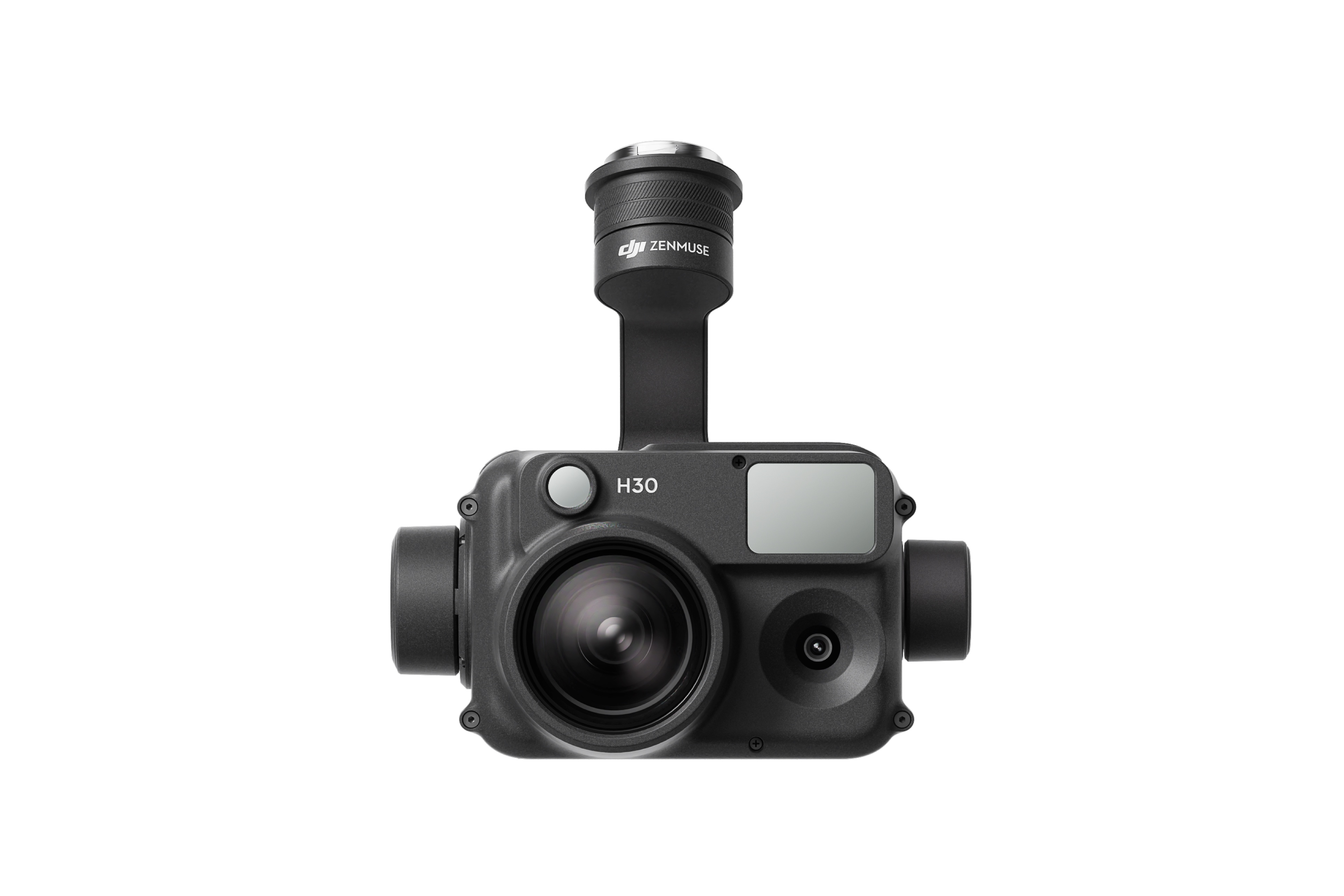 Front view of the DJI Zenmuse H30 visible-imaging gimbal payload labelled H30
