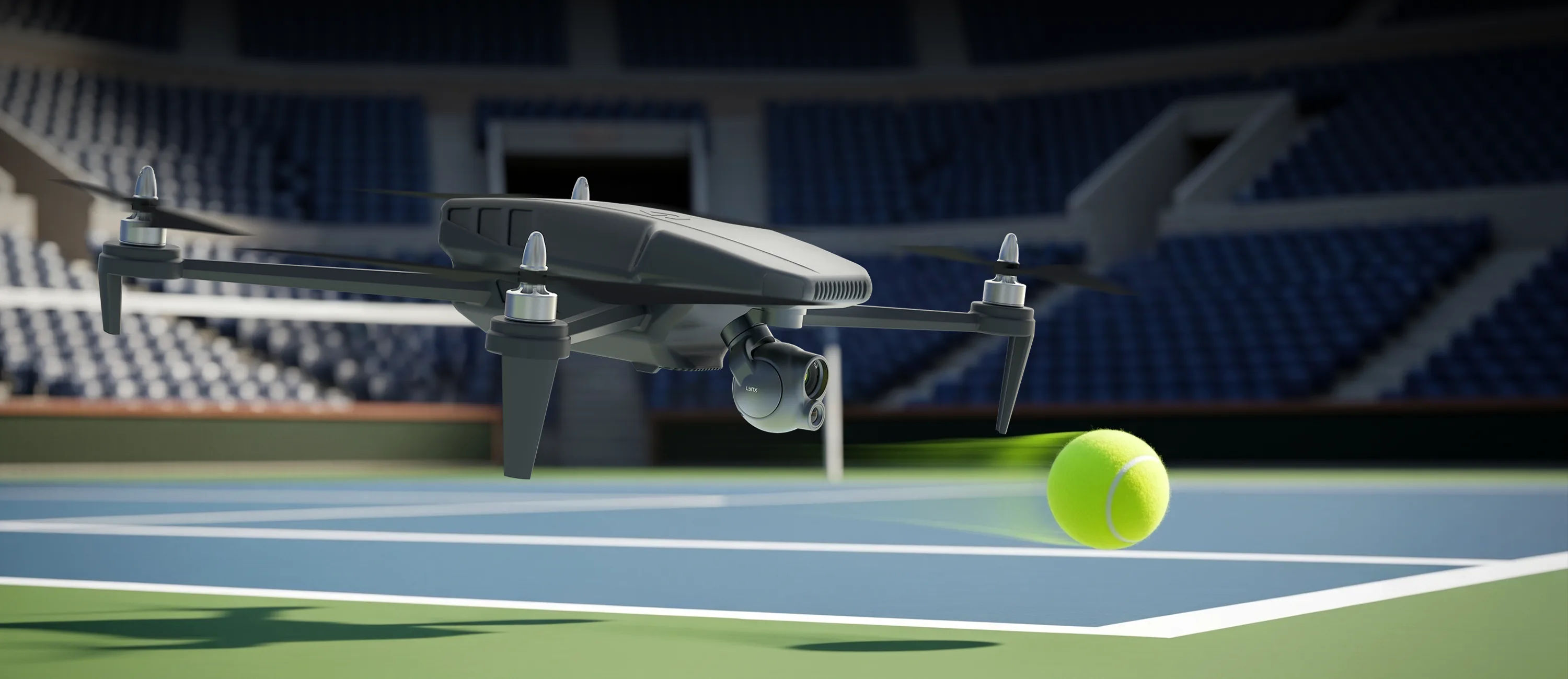 Manufacturer illustration of a LYNX payload installed on a compact UAV
