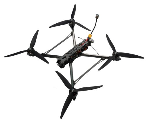FPV drone with 10 inch propellers analog long range high payload tactical bomber