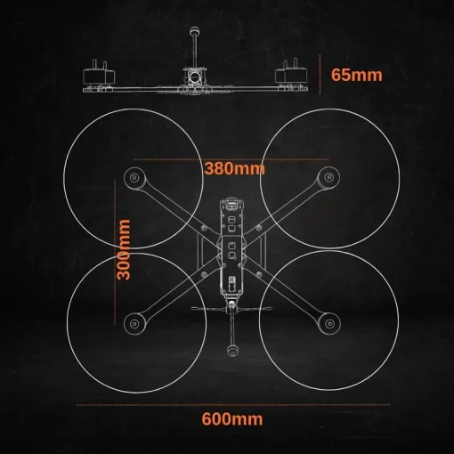 Lumenier Nighthawk Attrix 10 Drone Long Range Stealth Payload Delivery Platform - Image 2